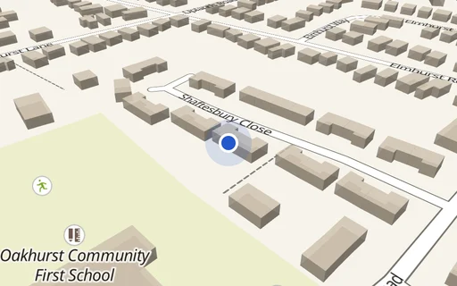 Location map: Shaftesbury Close adj House 20 West Moors Ferndown