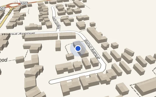 Location map: Walnut Avenue, Baldock, Herts