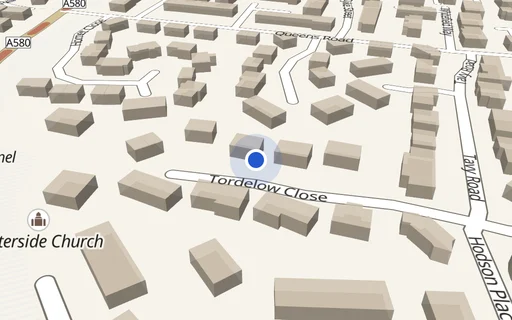 Location map: Parking on Tordelow Close, L6