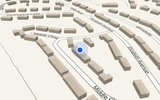 Location map: Middle Close