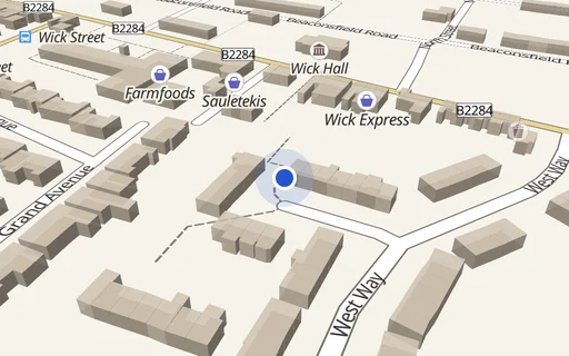 Location map: R/O 13 Nursery Gardens