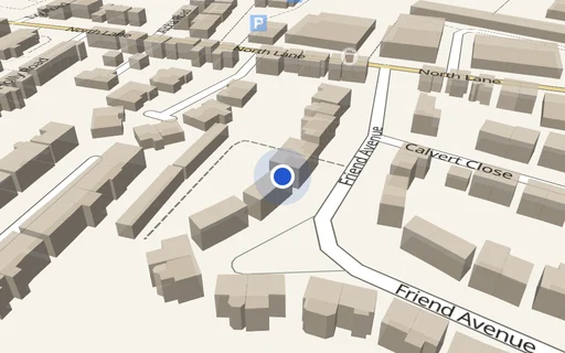 Location map: Friend Avenue (access adj house 57) Aldershot, Hampshire