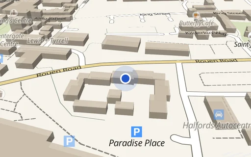 Location map: Car Park on Paradise Place
