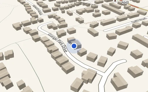 Location map: Parking on Grange Park Dr, LS27