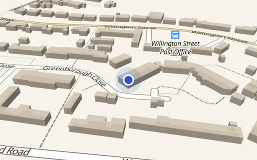 Location map: Greenborough Close, Maidstone, Kent