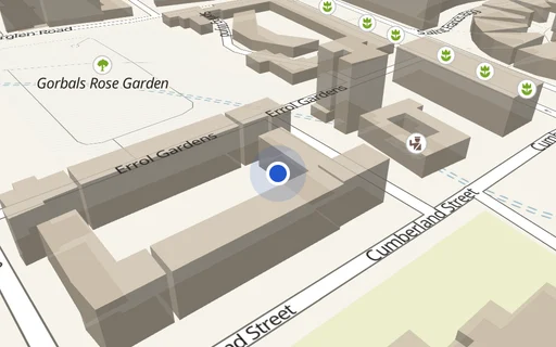 Location map: Parking on Jane Place, G5