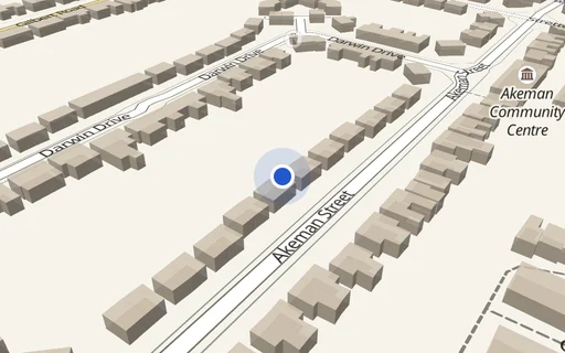 Location map: Parking on Akeman St, CB4