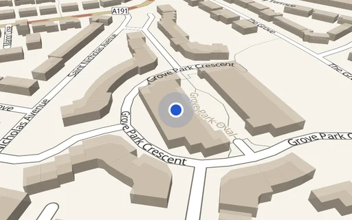 Location map: Garage on Grove Park Oval, NE3