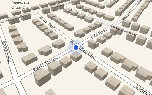 Location map: Parking on Kinnaird Ave, NE15