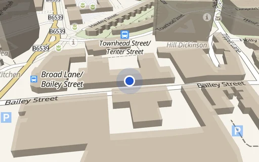Location map: Parking on Bailey Street, S1