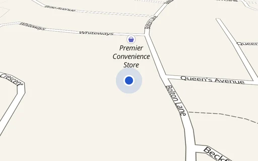 Location map: Car Park on Bolton Lane