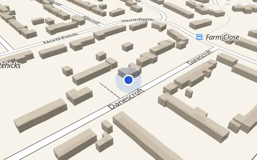 Location map: Danescroft, Letchworth, Herts