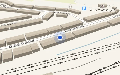 Location map: London Road (access adj 170-176), Wembley, Middlesex