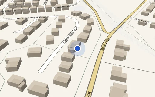 Location map: Driveway on Almondhill Road