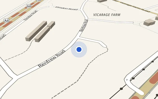 Location map: Bath Road