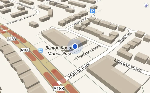 Location map: Parking on Charlton Court, NE7