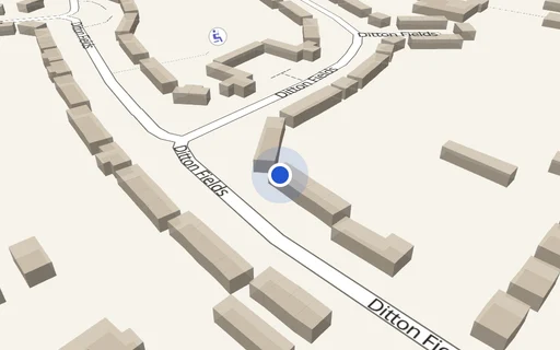 Location map: Driveway on Ditton fields