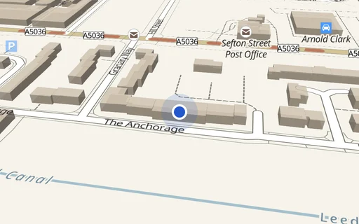 Location map: Parking on The Anchorage, L3
