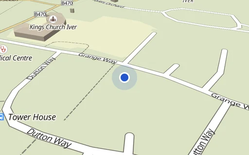 Location map: Grange Way, Iver, Buckinghamshire