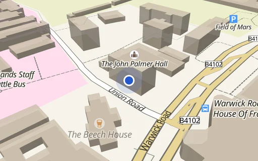 Location map: Allocated Space on Warwick Road, Warwick house