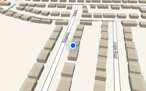 Location map: Parking on Ridgeway, NE4