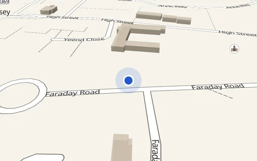 Location map: Faraday Road (access adj house 59) West Molesey, Surrey