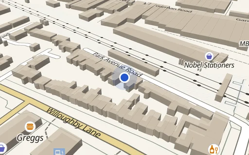 Location map: Park Avenue Road, (opp House 8), Northumberland Park, London