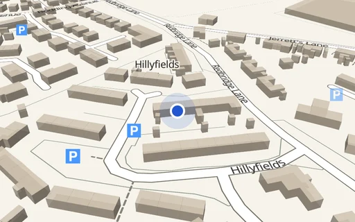 Location map: Hillyfields (access adj House 32) Nursling, Southampton