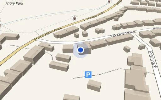 Location map: Marrion Court (access adj 141) Ashurst Road, London