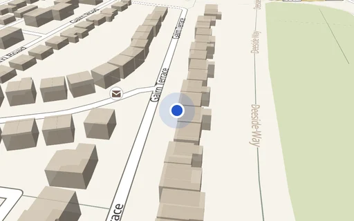 Location map: Parking on Gairn Terrace, AB10