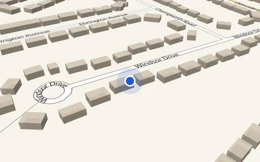 Location map: Driveway on Windsor drive
