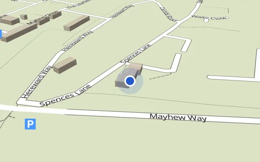 Location map: Driveway on Spences Lane