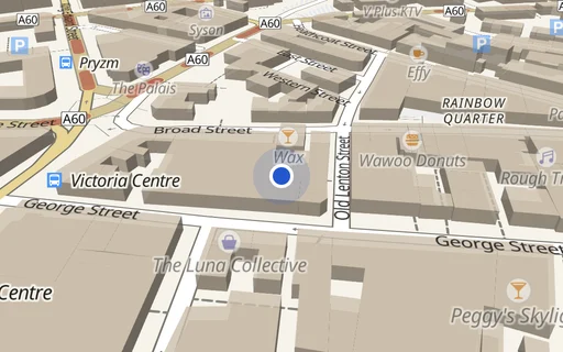 Location map: Parking on Old Lenton Street Car Park, NG1