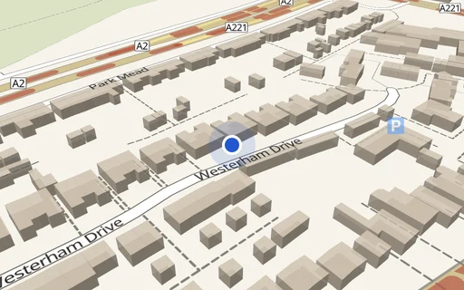 Location map: Westerham Drive (garages 1-8) Sidcup, Kent