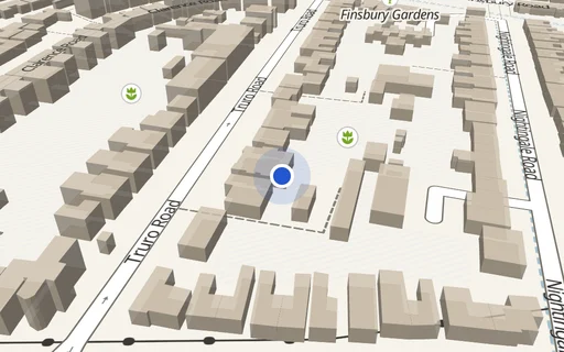 Location map: Truro Road access adj 109 Avondale Richards Court Wood Green