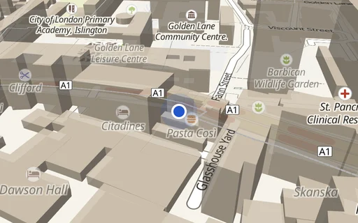 Location map: Allocated Space on Goswell Road