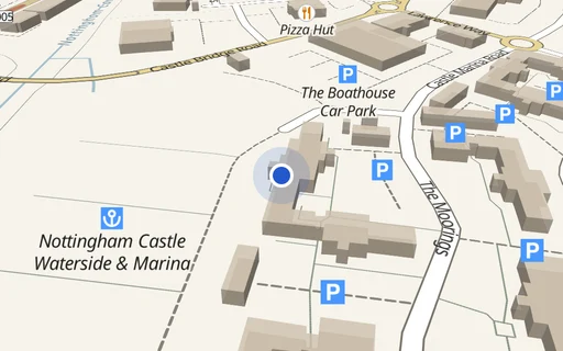 Location map: Parking on Kingfisher Wharf, NG7
