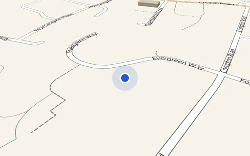 Location map: Evergreen Way
