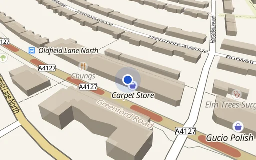 Location map: Horsenden Lane North (access adj 1316a Greenford Road) Greenford
