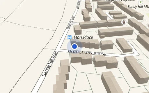 Location map: Brougham Place