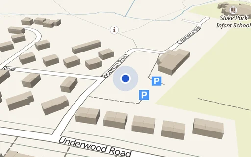 Location map: Bodmin Road (access adj 10) Bishopstoke, Eastleigh, Southampton