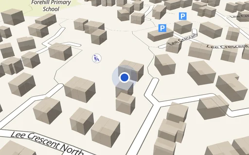 Location map: Parking on Lee Cres N, AB22