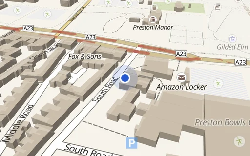 Location map: Parking on South Rd, BN1