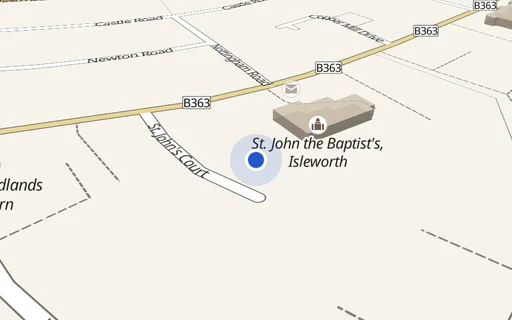 Location map: St Johns Court St Johns Road Isleworth