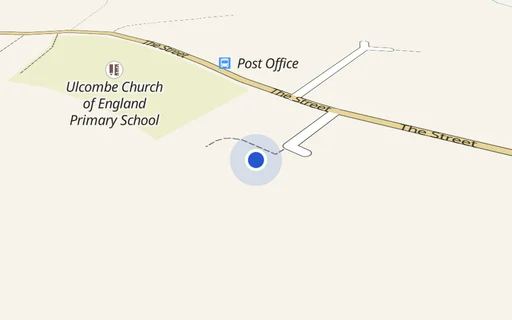 Location map: Lodge Gardens (access adj 17) Ulcombe, Maidstone, Kent
