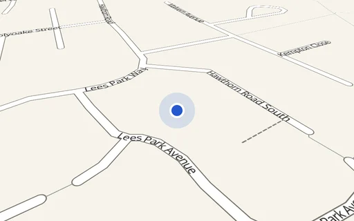 Location map: Driveway on Lees Park Avenue