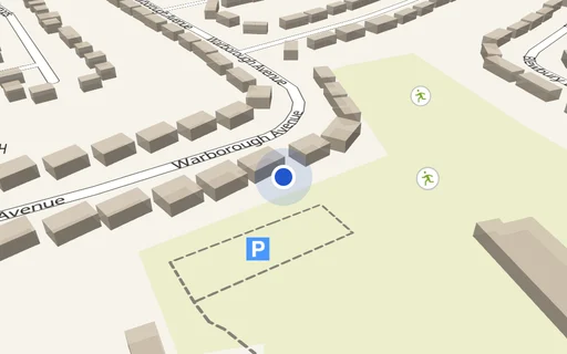 Location map: Warborough Avenue