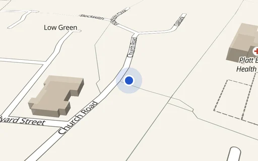 Location map: Driveway on Church Road