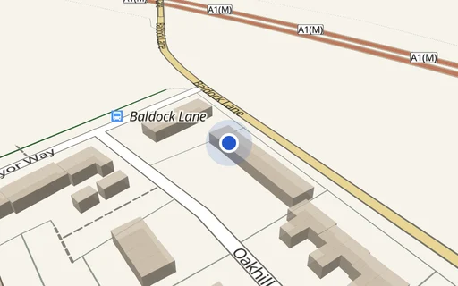 Location map: Oakhill Site 3, Letchworth Garden City