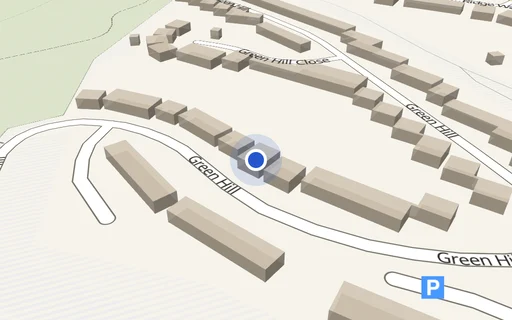 Location map: Green Hill (opp 51) Green Hill Gate High Wycombe